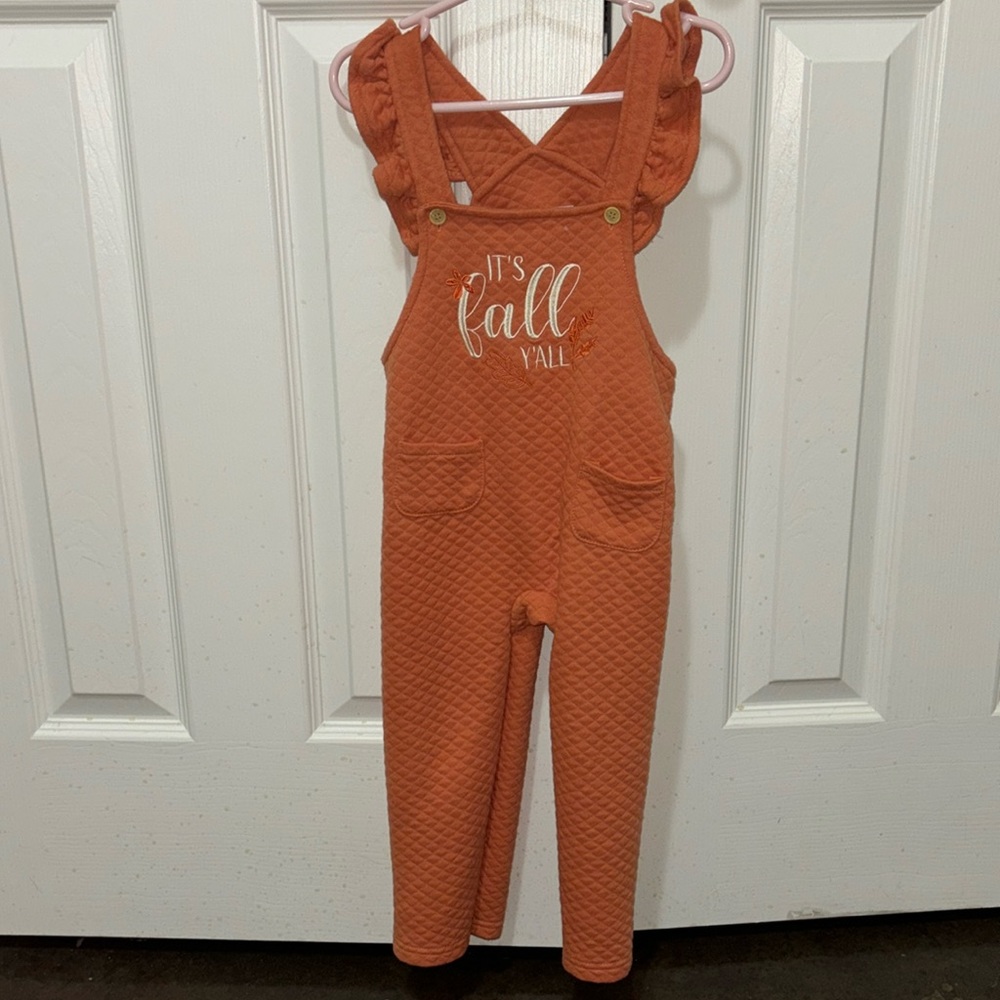 Orange fall romper